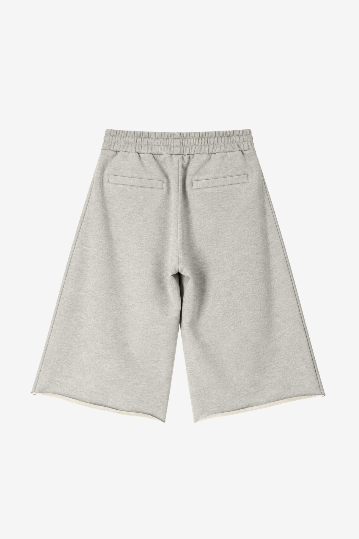 Relaxed Pleated Shorts – Marl Grey