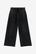 Relaxed Pleated Sweatpants – Vintage Black