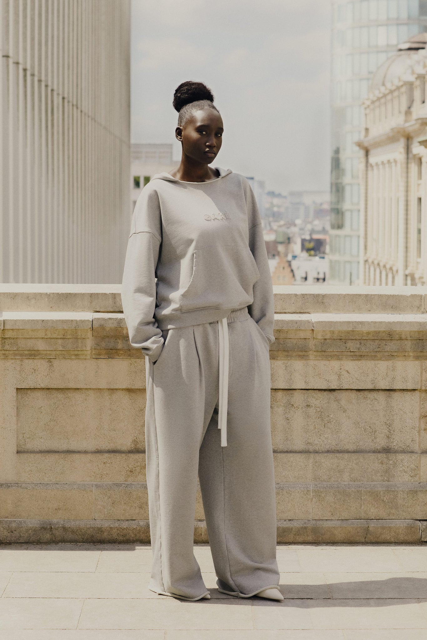 Relaxed Hoodie – Marl Grey