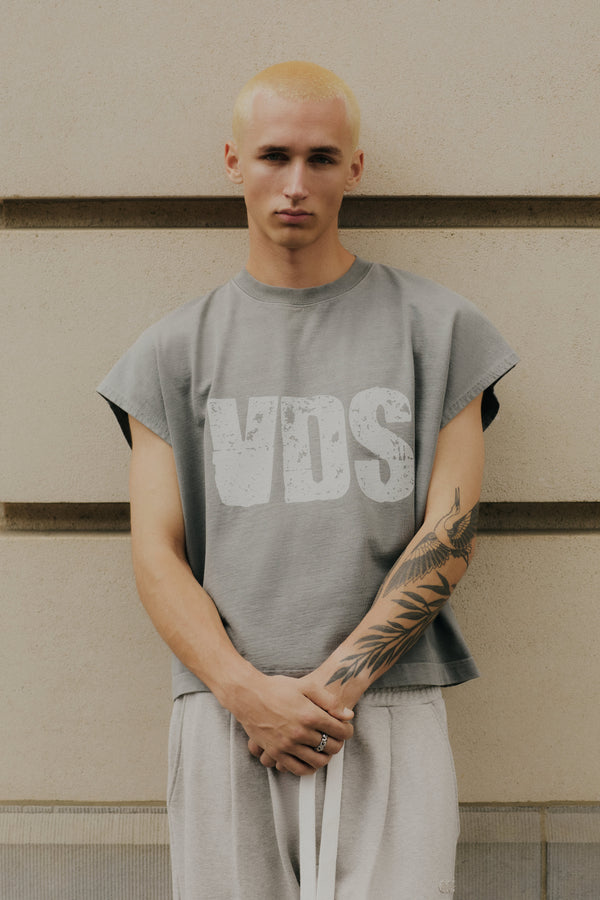 Faded VDS Muscle Tee – Vintage Grey